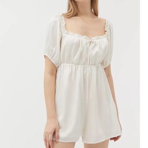 NEW Urban Outfitters White Square Neck Romper